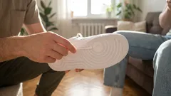 Ik wrijf met een wattenstaafje over de zool en glijd niet meer uit, zelfs niet op glad ijs: één keer is genoeg voor de hele winter.